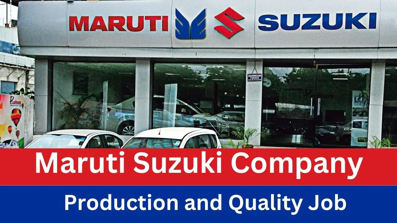 Maruti Suzuki Company Control Associate Job 2024