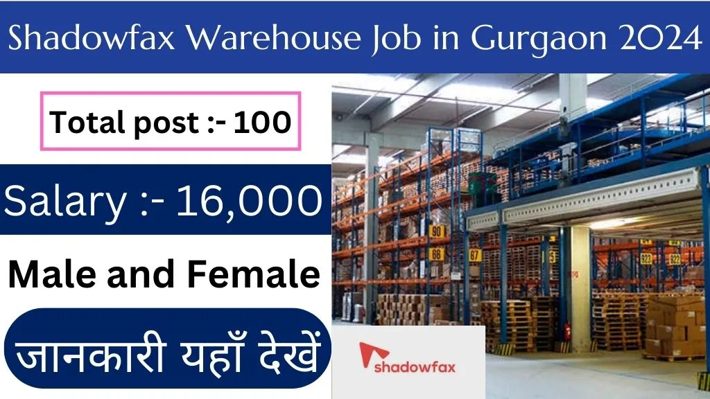 Shadowfax Warehouse Job in Gurgaon 2024