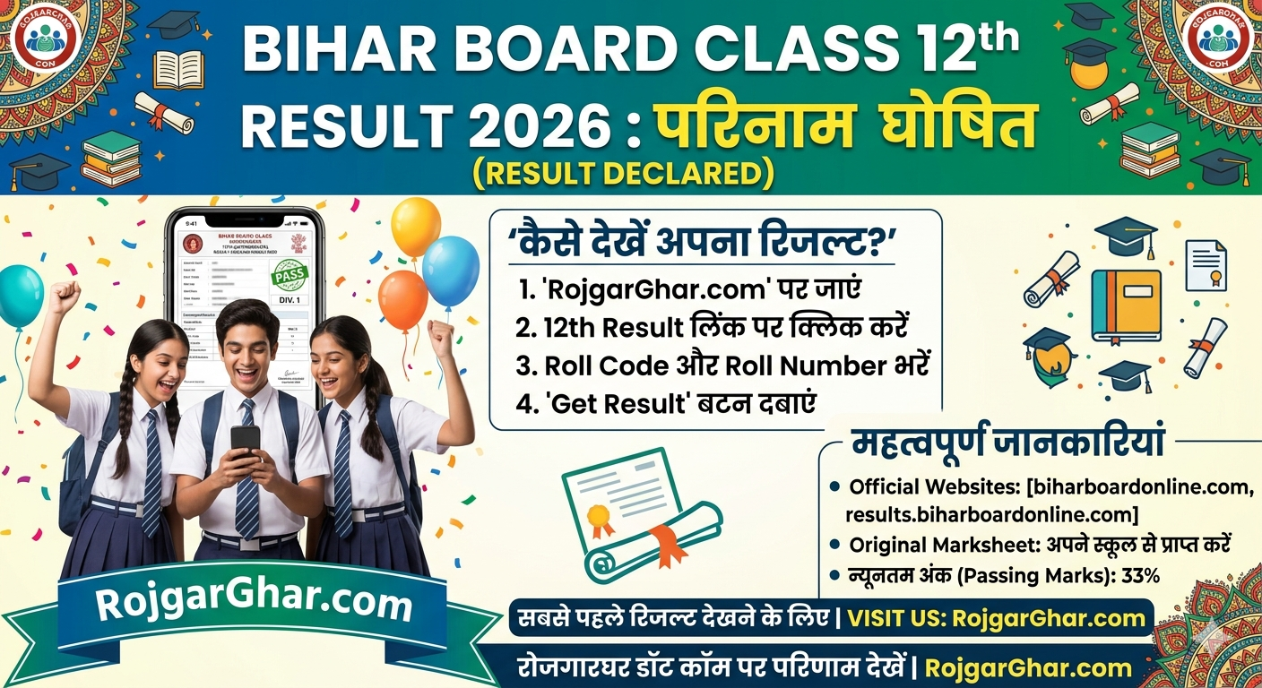 Bihar Board Class 12th Result 2026 Check Online